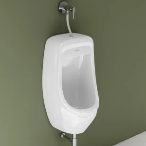 Plantex Premium Wall Mount Large Urinal Pot for Men/Male/Boy/Gents Toilet for Bathroom/Commode for Toilet- (White, Loki)