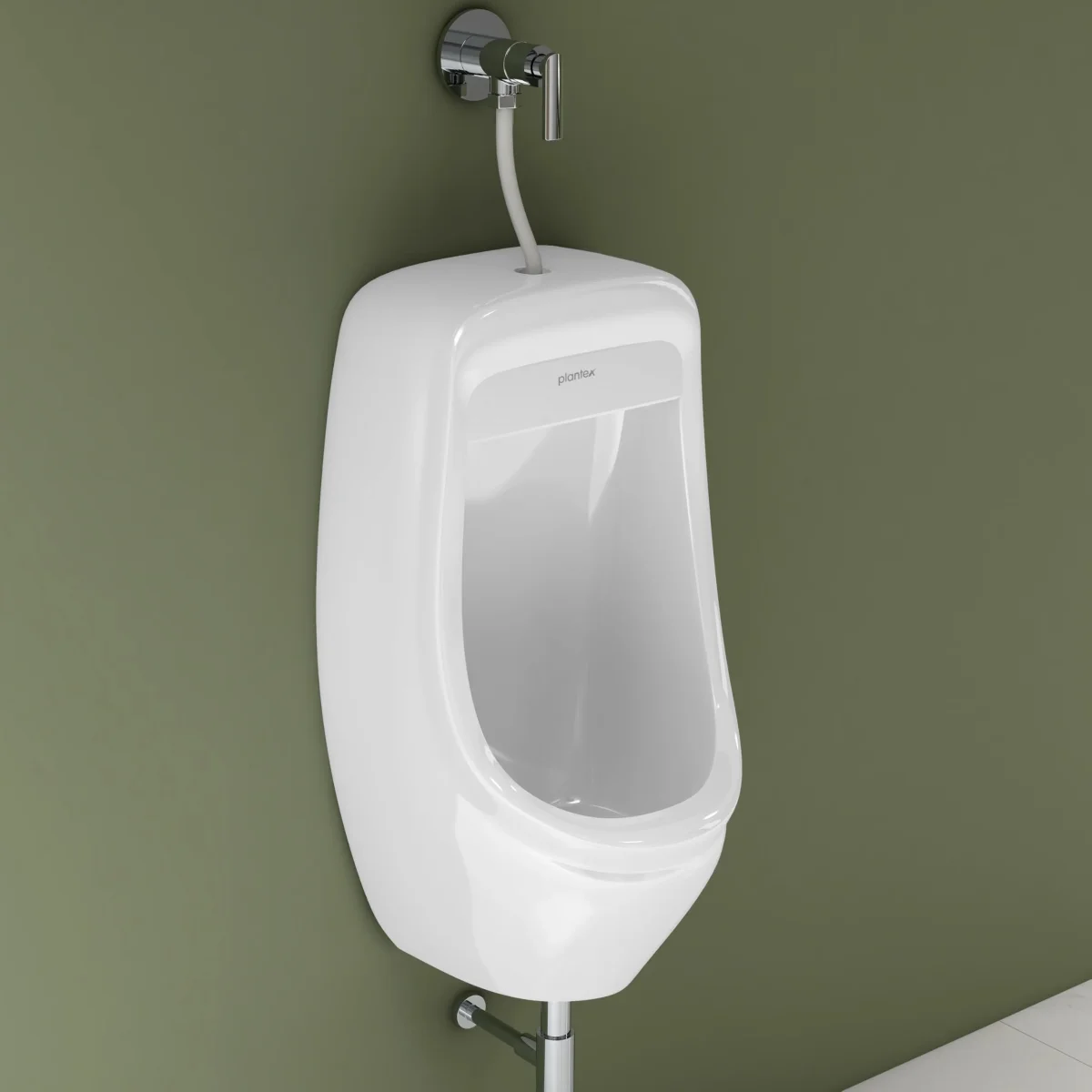 Plantex Premium Wall Mount Large Urinal Pot for Men/Male/Boy/Gents Toilet for Bathroom/Commode for Toilet- (White, Loki) - Image 2