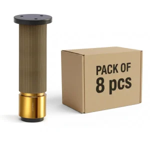 Plantex 6 Inch Sofa Leg for Bed Furniture/Aluminium Sofa Leg for Table/Support Legs/Furniture Leg - Pair of 4 (8 Piece) (DTS-77, Brass Antique & Gold)