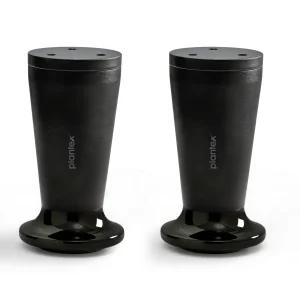 Plantex 4 Inch Sofa Leg for Bed Furniture/Aluminium Sofa Leg for Table/Support Legs/Furniture Leg - Pair of 1 (2 Piece) (DTS-87, Black)