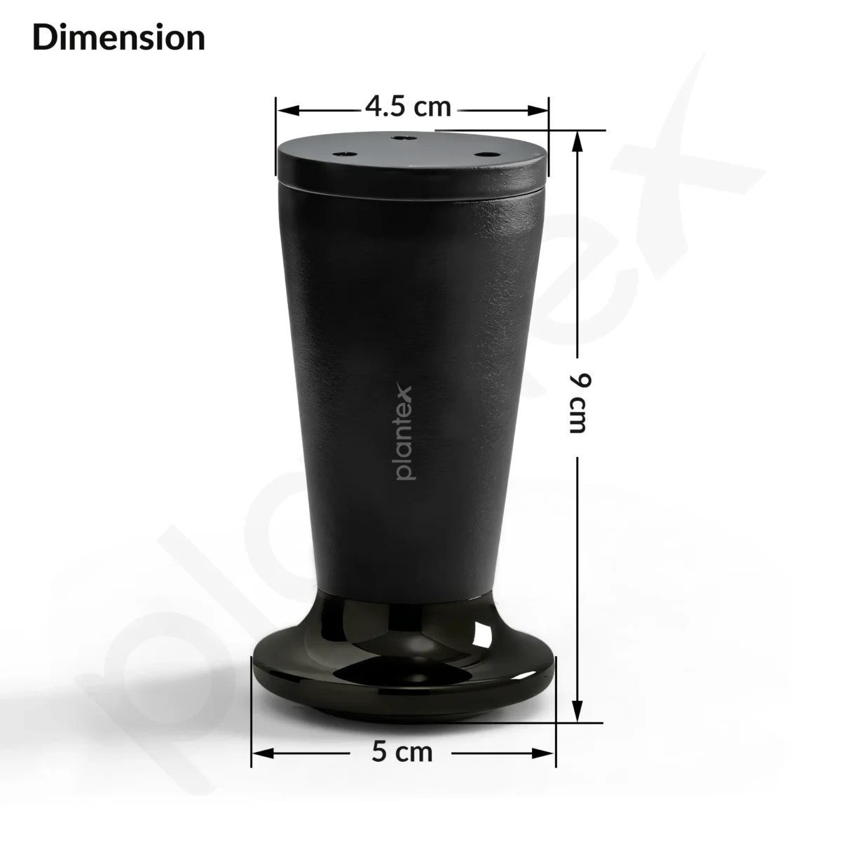 Plantex 4 Inch Sofa Leg for Bed Furniture/Aluminium Sofa Leg for Table/Support Legs/Furniture Leg - Pair of 1 (2 Piece) (DTS-87, Black) - Image 4