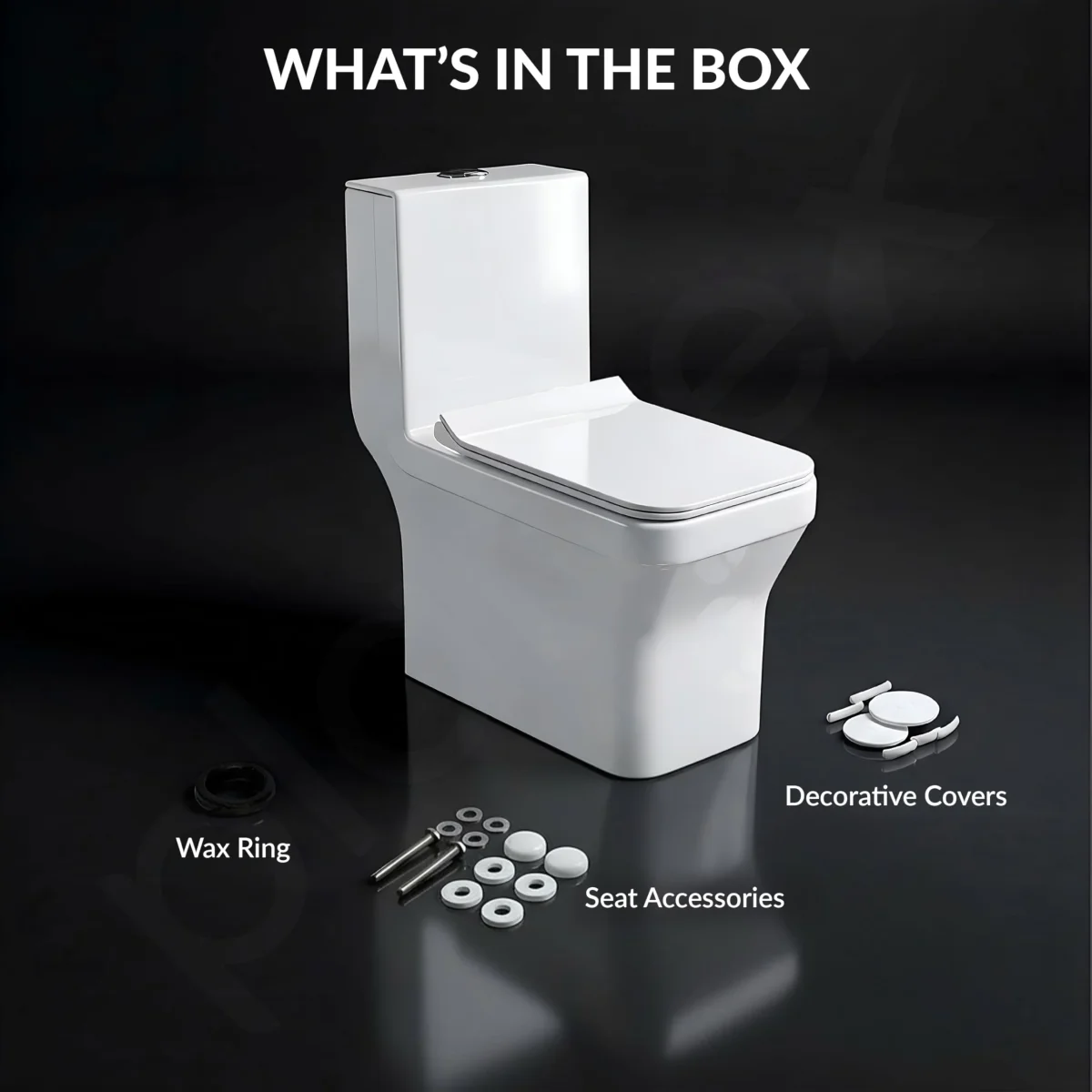 Plantex Platinum Ceramic Commode/S Trap One Piece Western Toilet/Rim Washdown Flush Commode with Soft Close Toilet Seat Cover (White) - Image 9