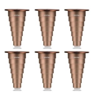 Plantex 4 Inch Sofa Legs for Bed Furniture/Sofa Legs for Table/Sofa Support Legs with Rubber Grip (Rose Gold, 6 Pcs)