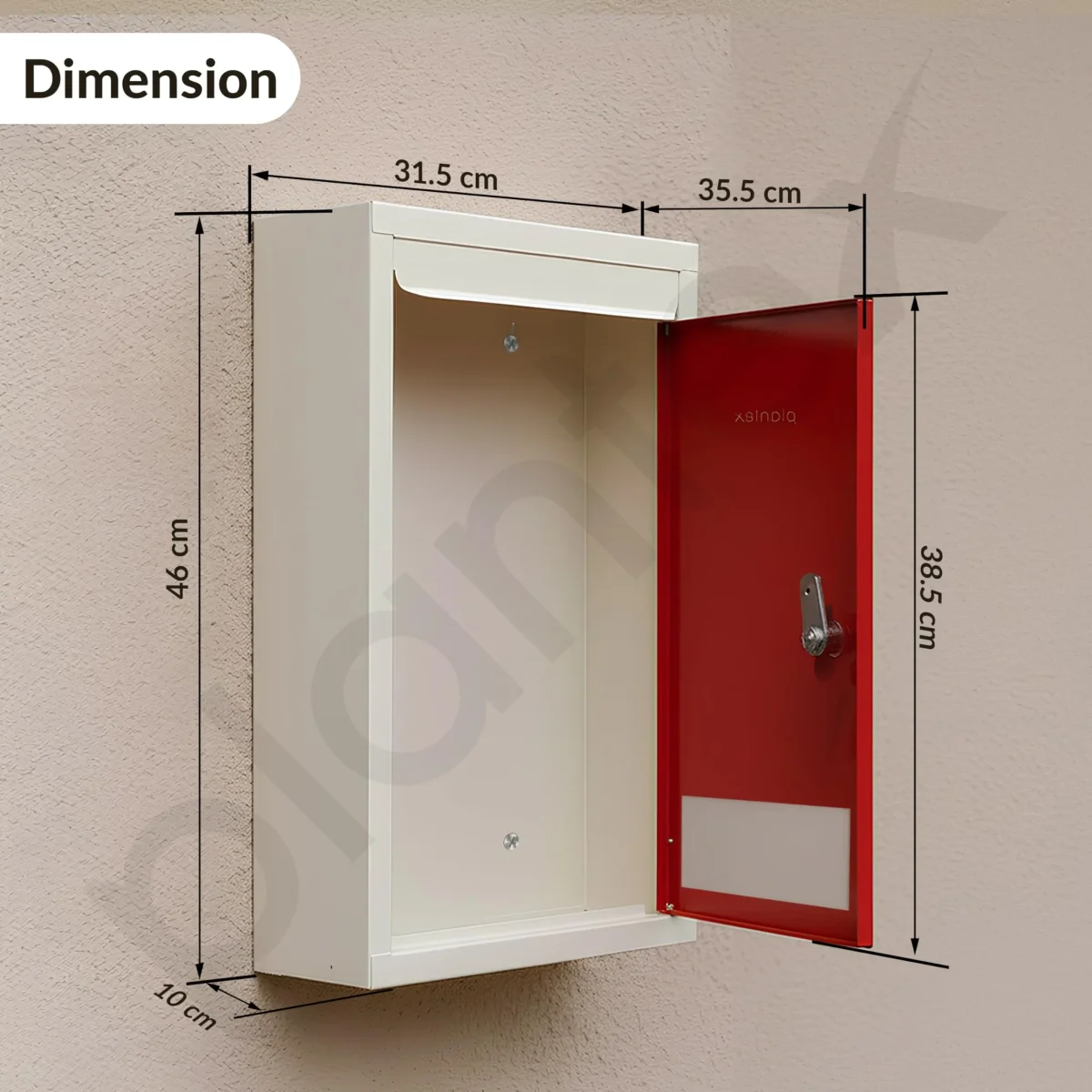 Plantex All in 1 Multipurpose Big Size Letter/Complaint/Suggestion/Donation Box With Lock - Table Top or Wall Mount (Red & Ivory) - Image 4